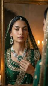 A bride in bridal jewellery
